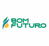 Logotipo Bom Futuro nas cores amarelo, azul e verde